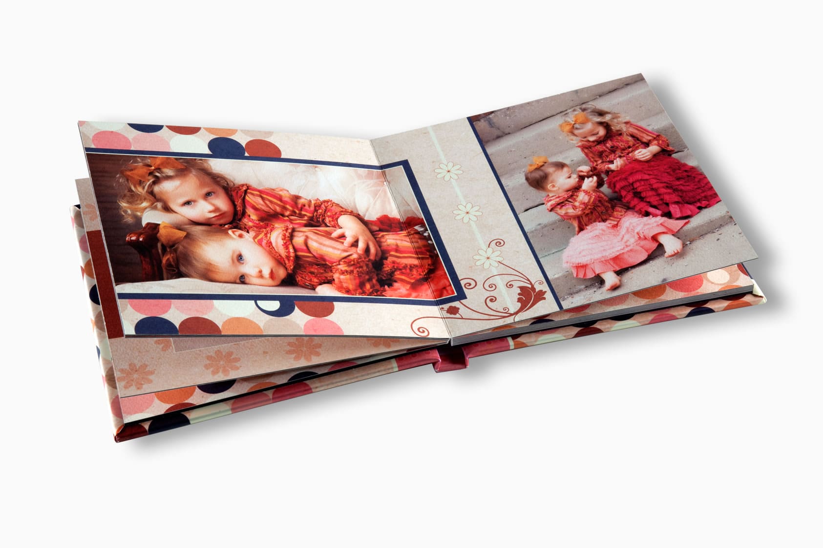 An open layflat photobook